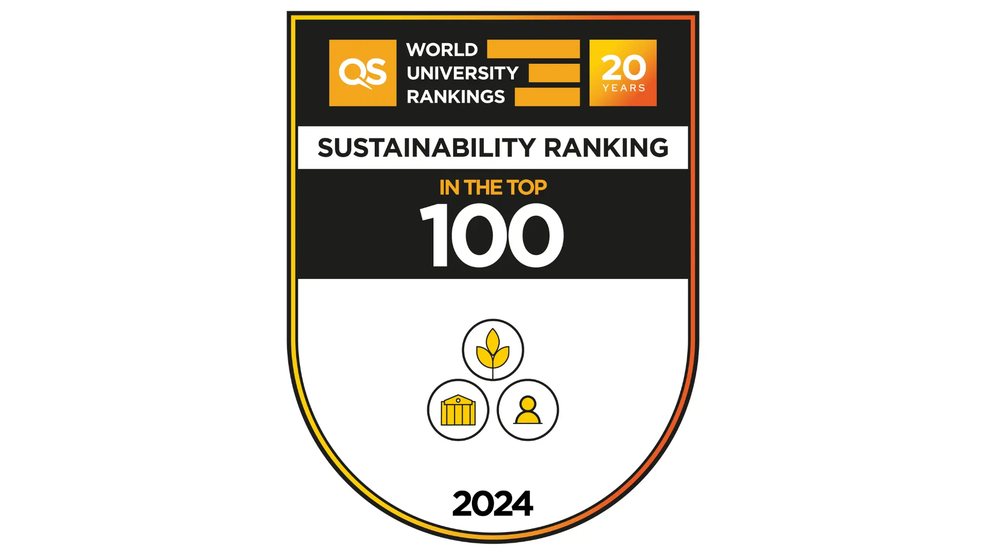 qs sustainability rankings badge logo